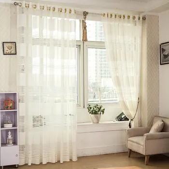 Romantic white jacquard stripes translucent tulle curtains home living room balcony curtains tulle can be customized other sizes
Romantic white jacquard stripes translucent tulle curtains home living room balcony curtains tulle can be customized other sizes