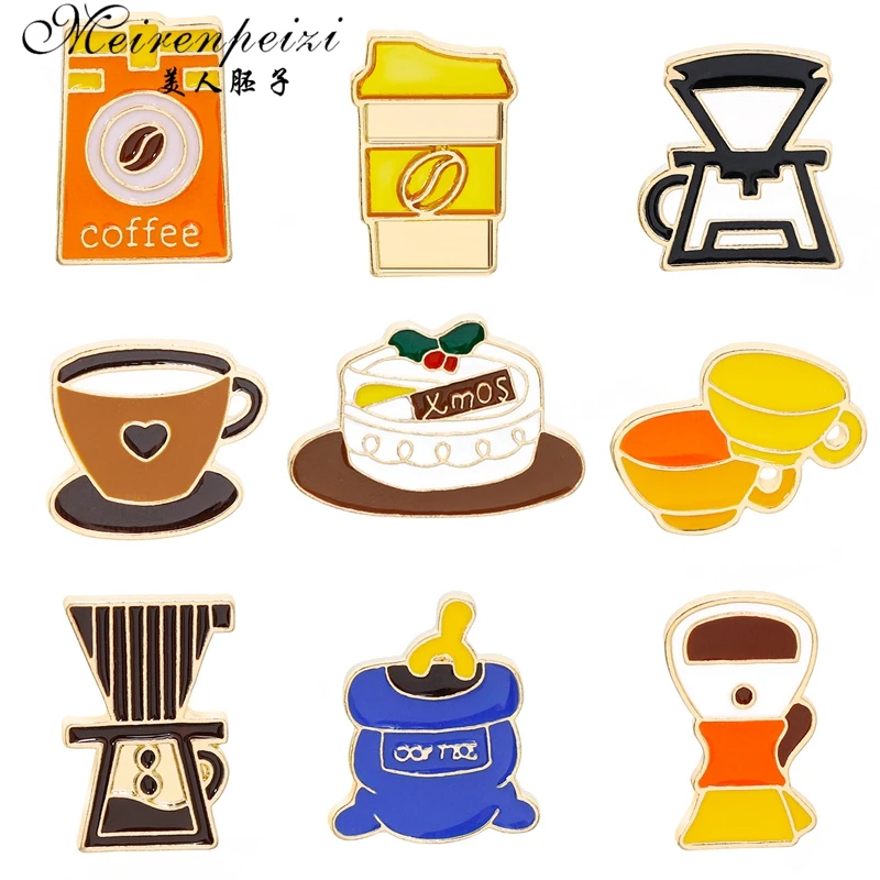 Meirenpeizi кофейные булавки для go Coffee дорожная кружка броши значки нагрудные знаки