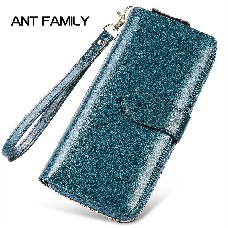 Fashion Genuine Leather Women Wallet Vintage Oil Wax Long Wallet 2018 Ladies Large Capacity Purse Female Clutch Portfel Damski
Fashion Genuine Leather Women Wallet Vintage Oil Wax Long Wallet 2018 Ladies Large Capacity Purse Female Clutch Portfel Damski