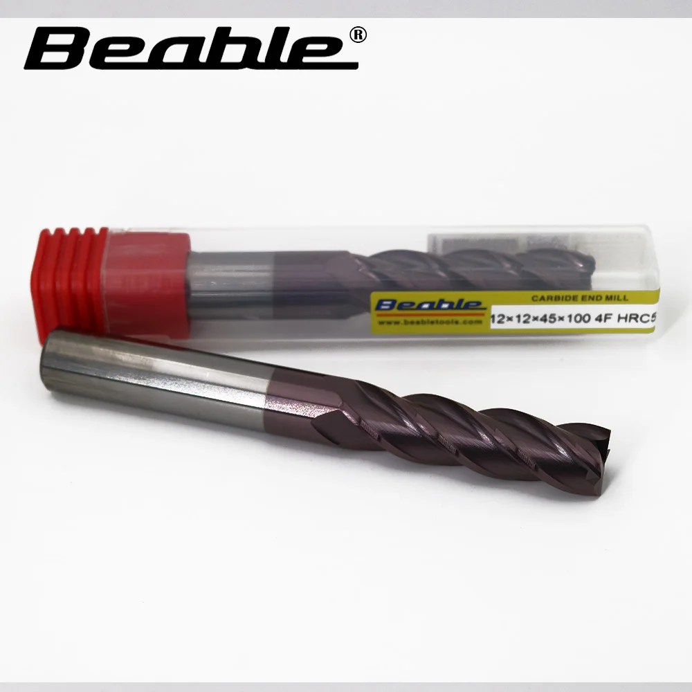 Beable tools 12*12*45*100 4 Flute 6mm end mill HRC55 end mills carbide cnc milling cutter cutters for metal milling tools
Beable tools 12*12*45*100 4 Flute 6mm end mill HRC55 end mills carbide cnc milling cutter cutters for metal milling tools