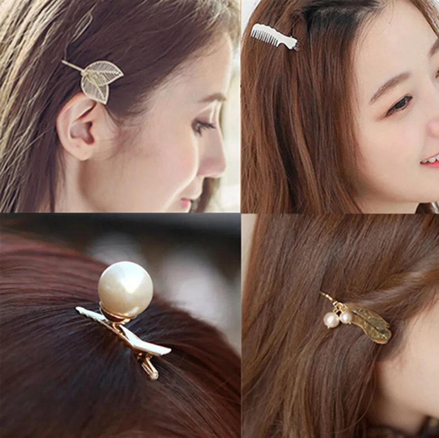 1Pcs/Sale Fashion Metal Leaf Shape Pearl Hair Clip Barrettes Hairpin Barrette Golden Feather Hair Claws Hair Styling Tool #S01
1Pcs/Sale Fashion Metal Leaf Shape Pearl Hair Clip Barrettes Hairpin Barrette Golden Feather Hair Claws Hair Styling Tool #S01