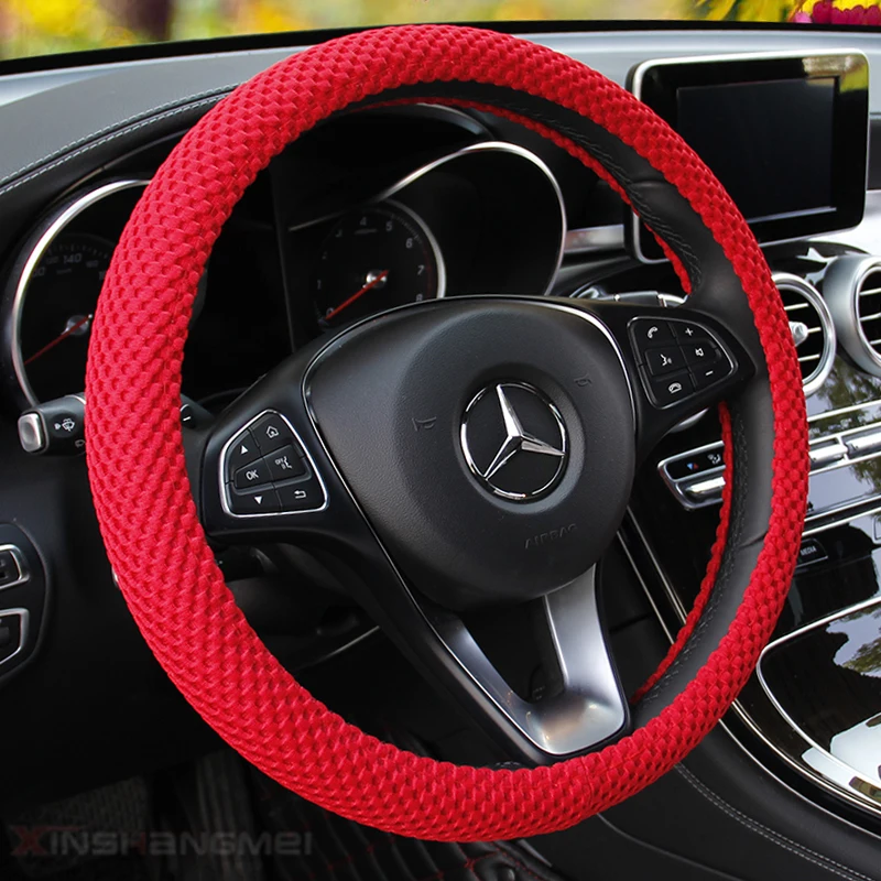 KKYSYELVA Car Interior Accessories Black Auto Sports Steering Wheel Cover Leather 38cm Vehicle Truch Steering Covers
KKYSYELVA Car Interior Accessories Black Auto Sports Steering Wheel Cover Leather 38cm Vehicle Truch Steering Covers