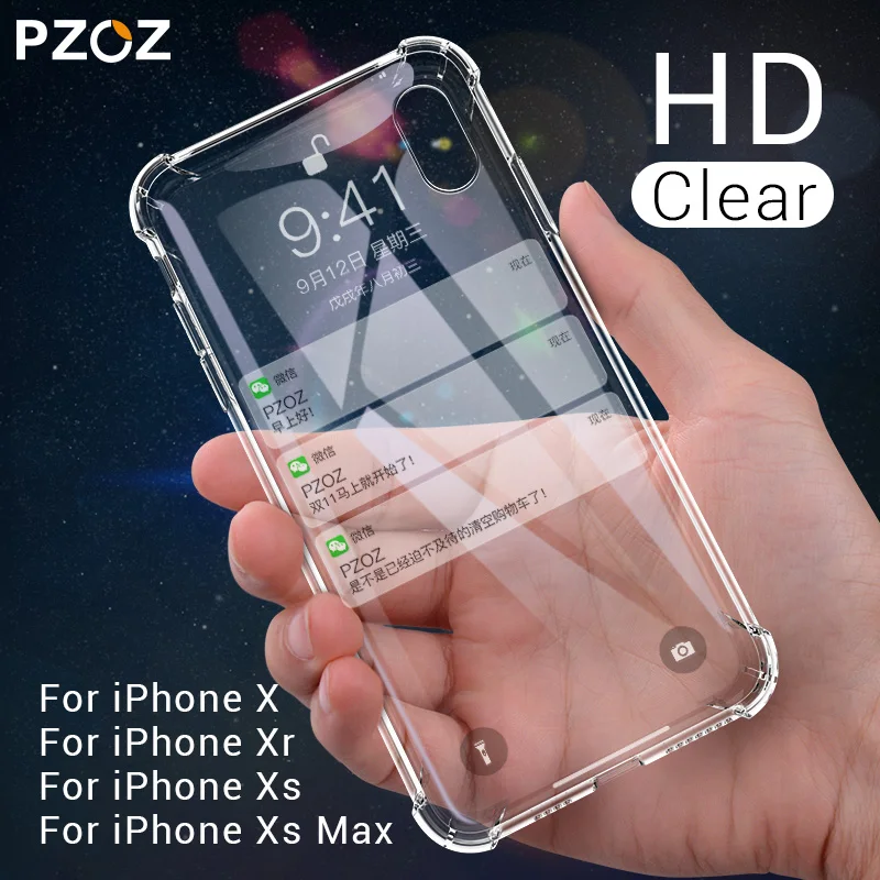 PZOZ For iPhone 11 Pro XS Max X XR 7 8 6 Plus Phone Protective Case 5.8 6.1 6.5 inch Silicone Soft Clear Shockproof Case Cover
PZOZ For iPhone 11 Pro XS Max X XR 7 8 6 Plus Phone Protective Case 5.8 6.1 6.5 inch Silicone Soft Clear Shockproof Case Cover