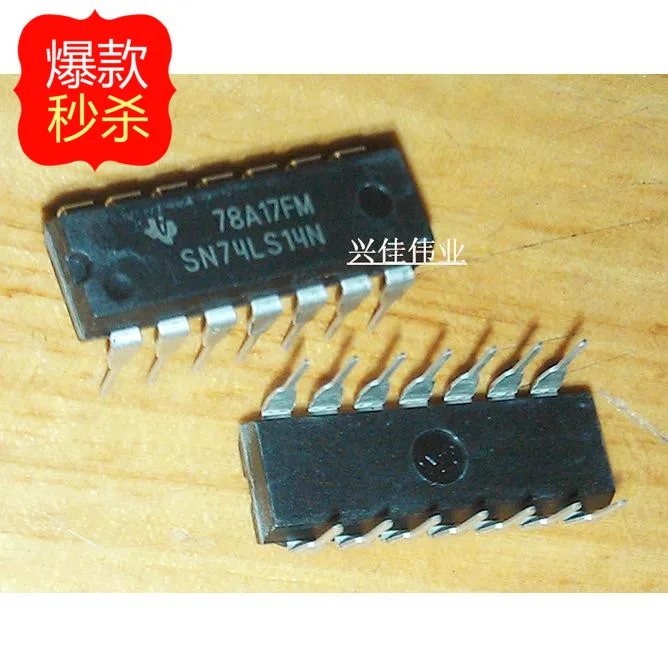 50PCS New 74LS14 SN74LS14N HD74LS14P hex inverter Schmitt trigger DIP14 |