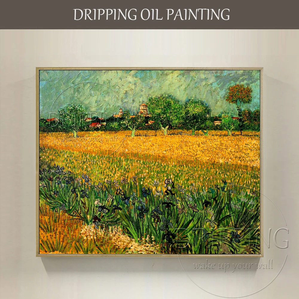 Skilled Artist Hand-painted High Quality Impression Landscape Van Gogh View of Arles with Irises in the Foreground Oil Painting
Skilled Artist Hand-painted High Quality Impression Landscape Van Gogh View of Arles with Irises in the Foreground Oil Painting