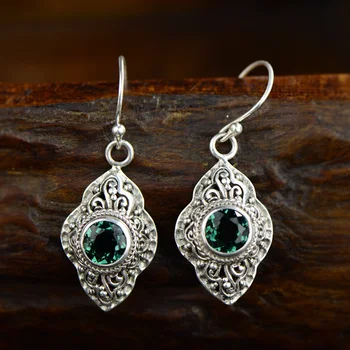 925-Sterling-Silver-Earrings Natural Stone Emerald Vintage Drop Earrings For Women Flower Carving Fine Jewelry Boucle D Oreille
925-Sterling-Silver-Earrings Natural Stone Emerald Vintage Drop Earrings For Women Flower Carving Fine Jewelry Boucle D Oreille