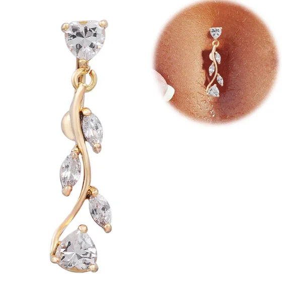 Dangle Rhinestone Rose Flower Belly Piercing Jewelry for Women Fashion Charms Cubic Zirconia Navel Button Rings for Female
Dangle Rhinestone Rose Flower Belly Piercing Jewelry for Women Fashion Charms Cubic Zirconia Navel Button Rings for Female