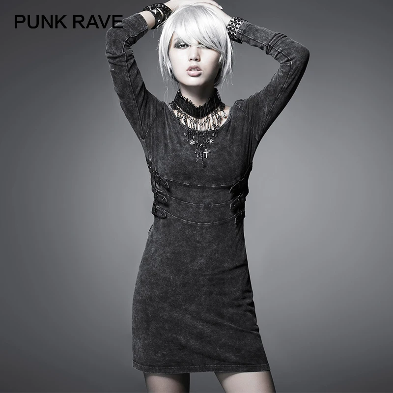 PUNK RAVE Gothic Rock Punk Dress Women Long Sleeve Vintage Knitted Slim Fit Dresses Female Fashion Girl Clothing Black Color
PUNK RAVE Gothic Rock Punk Dress Women Long Sleeve Vintage Knitted Slim Fit Dresses Female Fashion Girl Clothing Black Color