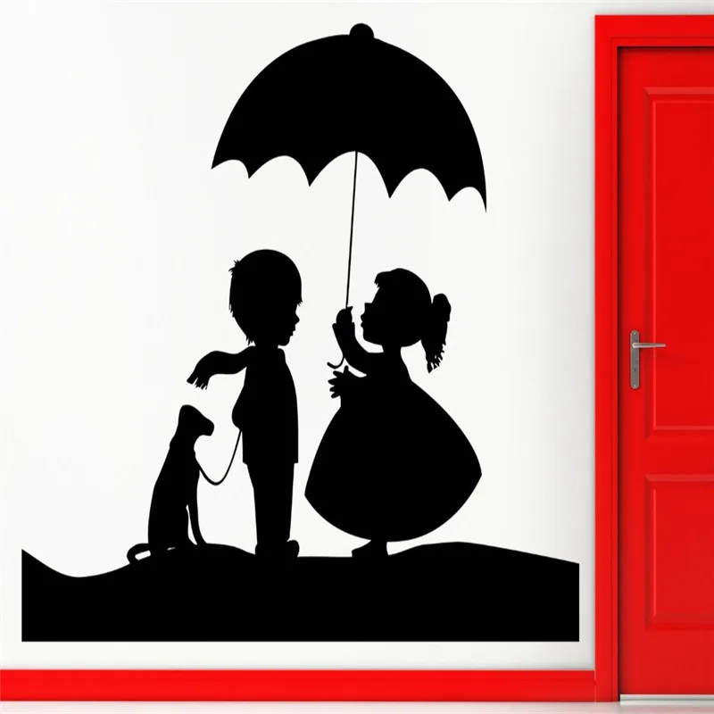 Cute Little Girl And Boy With Dog And Umbrella Lovely Wall Decals Home Kids Nursery Bedroom Sweet Decor Wall Sticker Mural
Cute Little Girl And Boy With Dog And Umbrella Lovely Wall Decals Home Kids Nursery Bedroom Sweet Decor Wall Sticker Mural