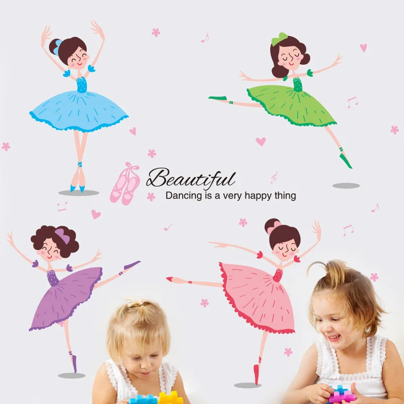 Cartoon Ballerina Girl Wall Sticker Vinyl DIY Waterproof wall decals For Children's room kindergarte Nursery Decoration murals
Cartoon Ballerina Girl Wall Sticker Vinyl DIY Waterproof wall decals For Children's room kindergarte Nursery Decoration murals