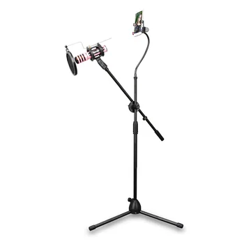 Microphone Tripod Stand Bracket Supporter with Shock-proof Mount Mic Filter Mobile Phone Holder for Podcast Broadcast
Microphone Tripod Stand Bracket Supporter with Shock-proof Mount Mic Filter Mobile Phone Holder for Podcast Broadcast