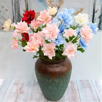 Fake Single Stem Daffodil (3 heads/piece) 24.8" Length Simulation Golden Lotus for Wedding Home Decorative Artificial Flowers 
Fake Single Stem Daffodil (3 heads/piece) 24.8" Length Simulation Golden Lotus for Wedding Home Decorative Artificial Flowers