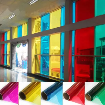 0.9x3m Colored decorative glass film insulation sunscreen proof membrane red bi-color transparent window stickers Specials
0.9x3m Colored decorative glass film insulation sunscreen proof membrane red bi-color transparent window stickers Specials