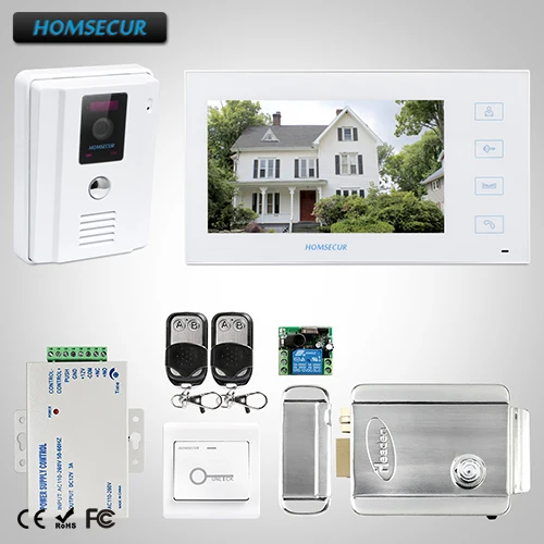 HOMSECUR 7" Wired Video&Audio Home Intercom+White Monitor for House/Flat :TC011-W+TM704-W
HOMSECUR 7" Wired Video&Audio Home Intercom+White Monitor for House/Flat :TC011-W+TM704-W