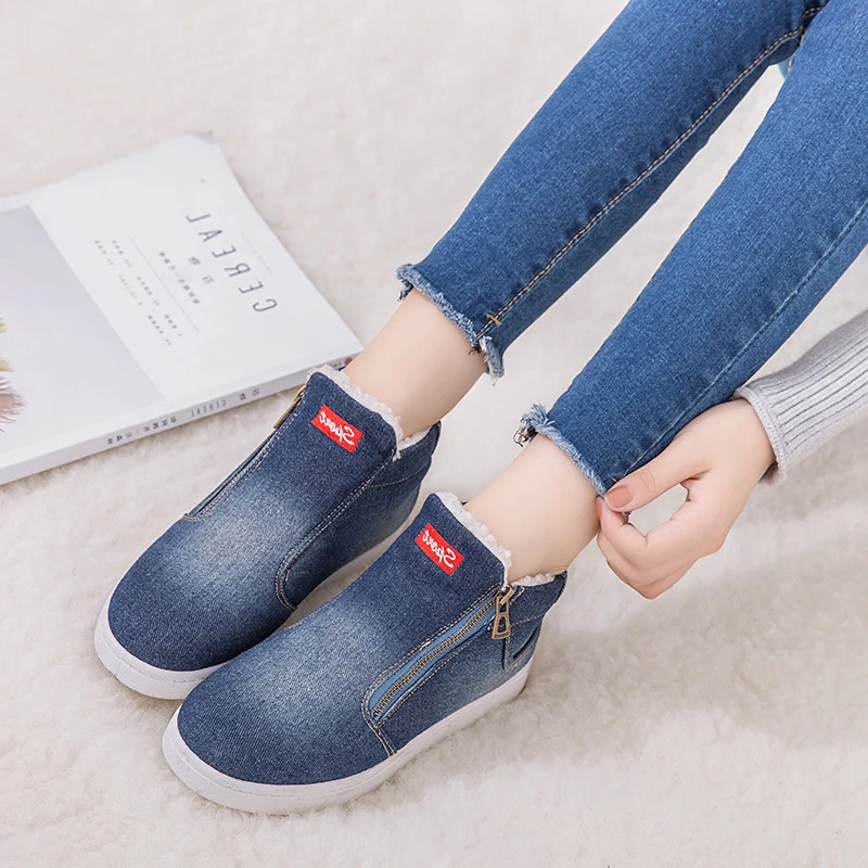 Fashion Female Shoes Winter Ankle Boots Women's Skid Plus Size Snow Boots Warm Plush Style denim Cotton Casual Drop size 35-44
Fashion Female Shoes Winter Ankle Boots Women's Skid Plus Size Snow Boots Warm Plush Style denim Cotton Casual Drop size 35-44