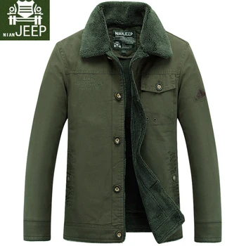 Nian JEEP Brand Clothing Fleece Lined Thick Man's Winter Coat Fur Collar Men's Cargo Winter Army Military Jacket Tactical Male
Nian JEEP Brand Clothing Fleece Lined Thick Man's Winter Coat Fur Collar Men's Cargo Winter Army Military Jacket Tactical Male