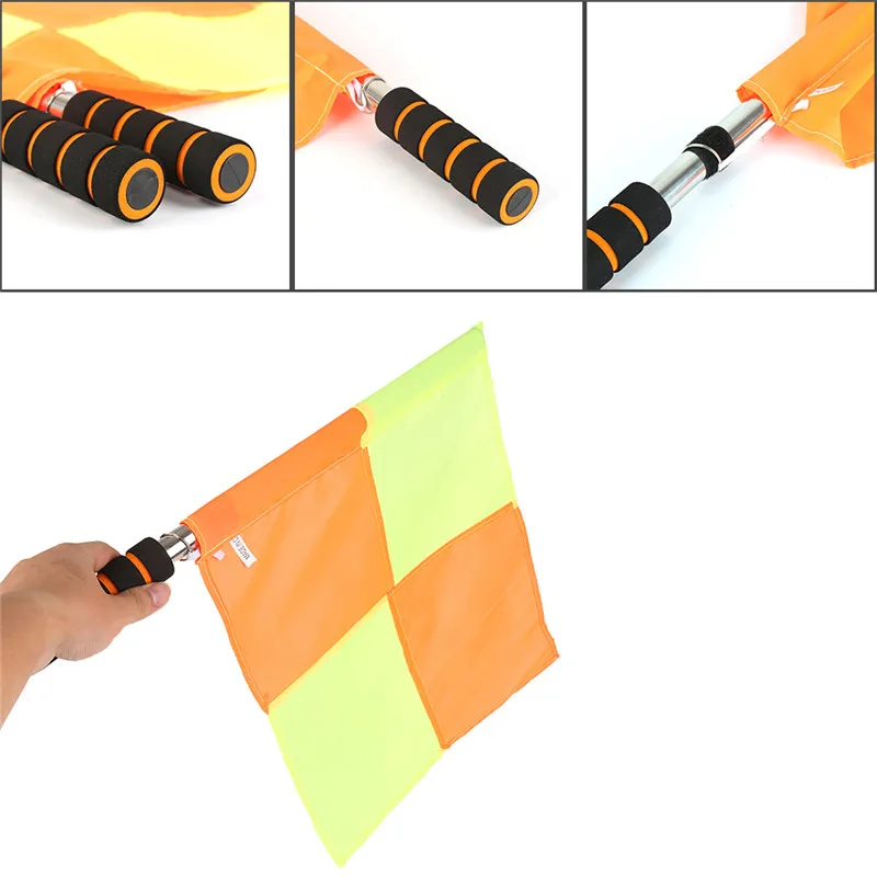 2 PCS Soccer Referee Flag Referee Linesman Flag Outdoor Football Game Referee Equipment Red and Yellow Quartered Flag Training
2 PCS Soccer Referee Flag Referee Linesman Flag Outdoor Football Game Referee Equipment Red and Yellow Quartered Flag Training