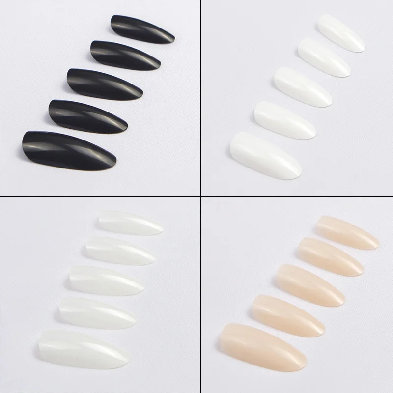 New 5 Sets x 24pcs Long Oval Fake Nails Art Almond round head False nail Tips Round Design White Black Clear Flesh Natural Tips
New 5 Sets x 24pcs Long Oval Fake Nails Art Almond round head False nail Tips Round Design White Black Clear Flesh Natural Tips