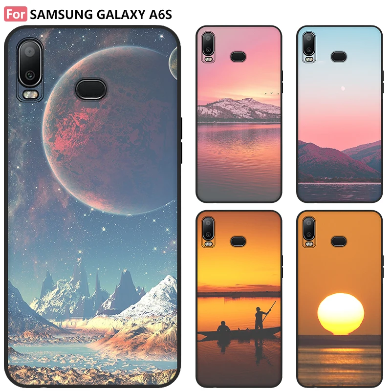 iTien Elegant Cartoon Design style Silicone Protect Case For Samsung Galaxy A6S Cover Gel Skin Printing Rubber Pouch Shell |