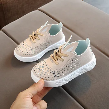 Size 21-30 Baby Shoes for Boy Girl Toddler Non-slip Kids Shoes Leather Kids Sneakers Rhinestone Rabbit Ear Pink White Beige
Size 21-30 Baby Shoes for Boy Girl Toddler Non-slip Kids Shoes Leather Kids Sneakers Rhinestone Rabbit Ear Pink White Beige
