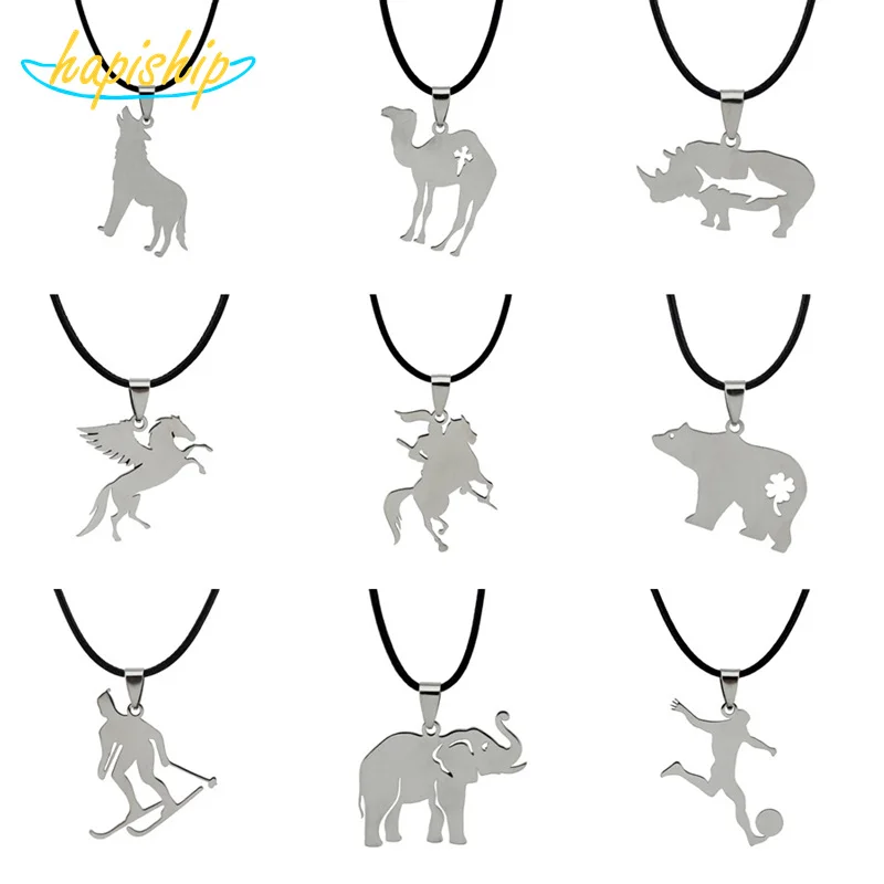 Hapiship 2018 New Women/Men's Jewelry Stainless Steel Little Cute Wolf rhino Horse Pendant Short 17" Necklace For Lady Men SS10
Hapiship 2018 New Women/Men's Jewelry Stainless Steel Little Cute Wolf rhino Horse Pendant Short 17" Necklace For Lady Men SS10