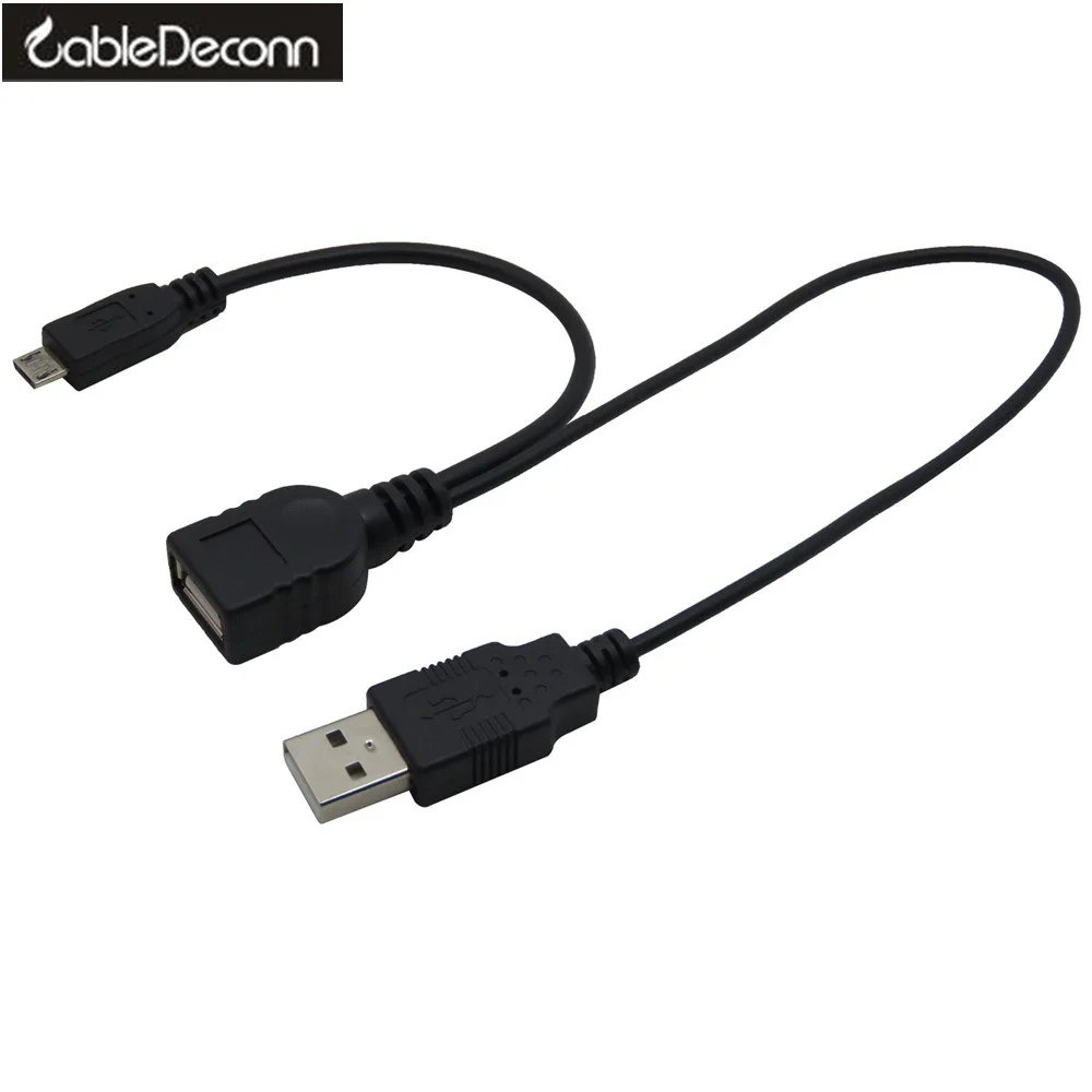 Deconn Micro USB Male To USB Female Host OTG Cable + USB Power Cable Y Splitter
Deconn Micro USB Male To USB Female Host OTG Cable + USB Power Cable Y Splitter