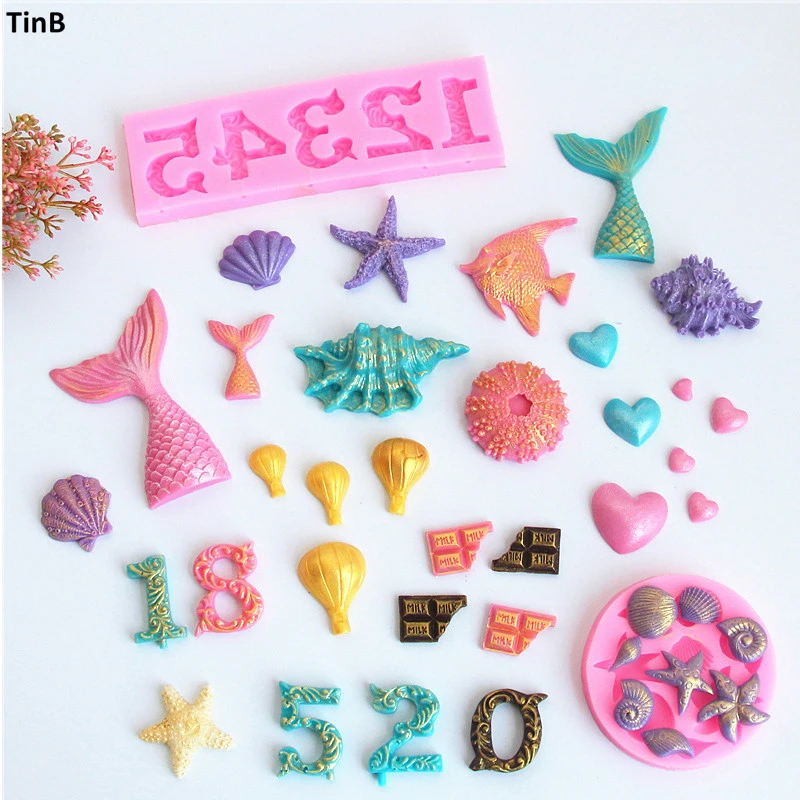 2018 Cake Decoration Tools DIY Sea Creatures Conch Starfish Shell Fondant Cake Candy Silicone Molds Creative DIY Chocolate Mold
2018 Cake Decoration Tools DIY Sea Creatures Conch Starfish Shell Fondant Cake Candy Silicone Molds Creative DIY Chocolate Mold