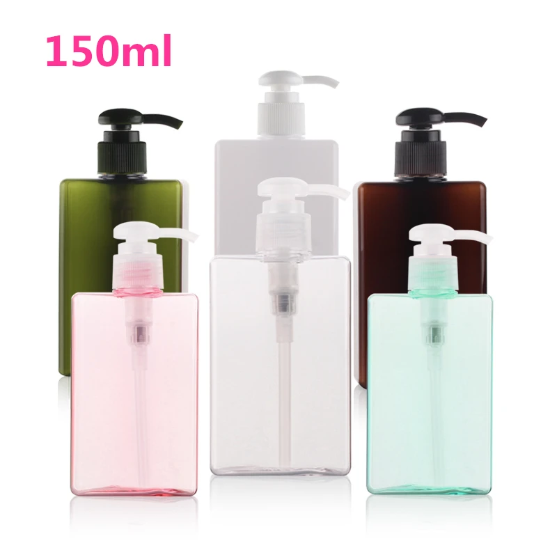 30pcs/lot 150ml PET Bottle Empty Hair Shampoo/Conditioner Bottles lotion pump bottle shampoo packaging cosmetic | Красота и здоровье