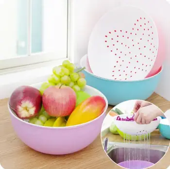Double Layer Plastic Kitchen Basket Interaural Multi-purpose Drainer Fruit Storage Basket
Double Layer Plastic Kitchen Basket Interaural Multi-purpose Drainer Fruit Storage Basket