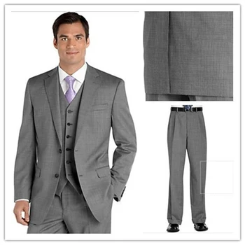 Custom Made Groom Tuxedo Groomsmen Light Gray Wedding Dinner Evening mens Suits Best Bridegroom men suit (Jacket+Pants+Vest)
Custom Made Groom Tuxedo Groomsmen Light Gray Wedding Dinner Evening mens Suits Best Bridegroom men suit (Jacket+Pants+Vest)
