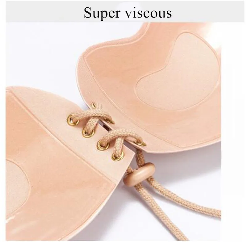 Seamless Invisible Bra Adhesive Silicone Backless Bralette Strapless Push Up Bra Sexy Lingerie Fly Bra Women Underwear 13