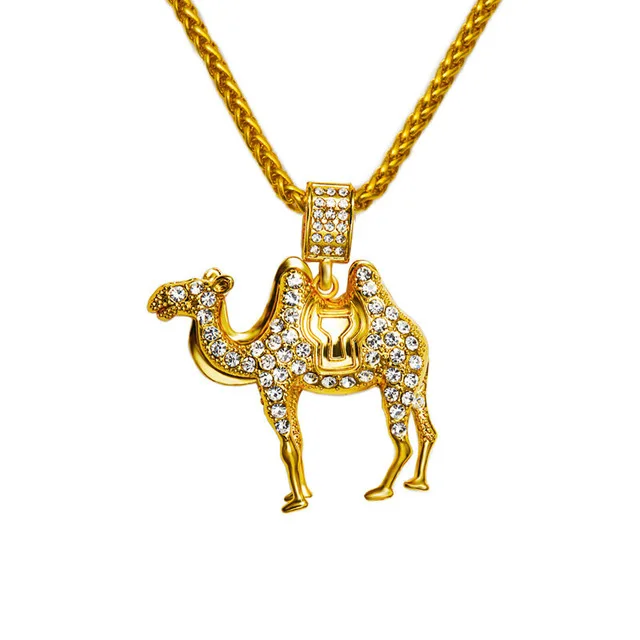 Punk Bling Micro Rhinestone Camel Pendants Necklaces Golden Men Women Iced out Charm Chains Crystal Jewelry
Punk Bling Micro Rhinestone Camel Pendants Necklaces Golden Men Women Iced out Charm Chains Crystal Jewelry