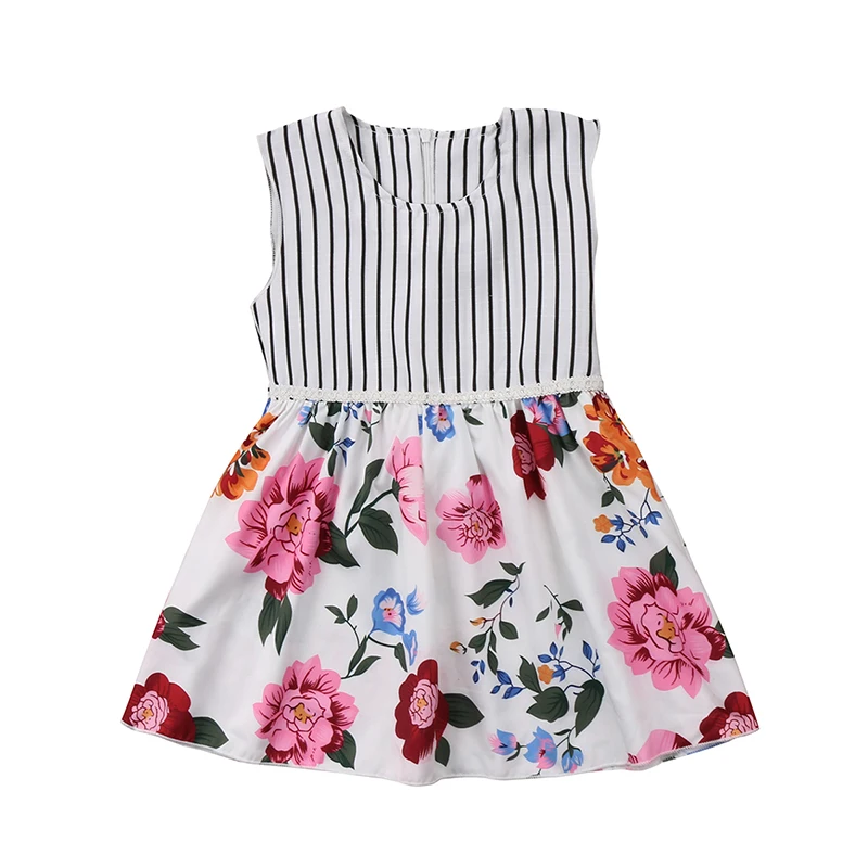 2018 Fashion Kids Girls Summer Dress Sleeveless Striped Floral Patchwork Princess Dresses Sundress Children Party Vestido 2-7Y
2018 Fashion Kids Girls Summer Dress Sleeveless Striped Floral Patchwork Princess Dresses Sundress Children Party Vestido 2-7Y