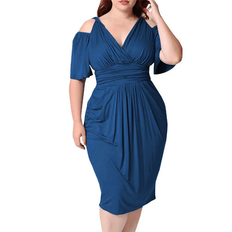 Women Summer Dresses 2019 Plus Size Polyester V-Neck Straight Sexy Solid Casual Short Sleeve Dress Sundress l0613
Women Summer Dresses 2019 Plus Size Polyester V-Neck Straight Sexy Solid Casual Short Sleeve Dress Sundress l0613