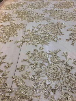 Gold glued glitter african lace fabric for party dress sparkly glitter sequins French tulle lace fabric
Gold glued glitter african lace fabric for party dress sparkly glitter sequins French tulle lace fabric
