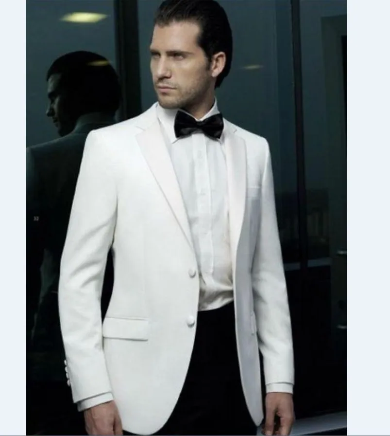 High Quality Two Button Ivory Groom Tuxedos Groomsmen Men's Wedding Prom Suits Bridegroom (Jacket+Pants+Bow Tie) K:1079
High Quality Two Button Ivory Groom Tuxedos Groomsmen Men's Wedding Prom Suits Bridegroom (Jacket+Pants+Bow Tie) K:1079