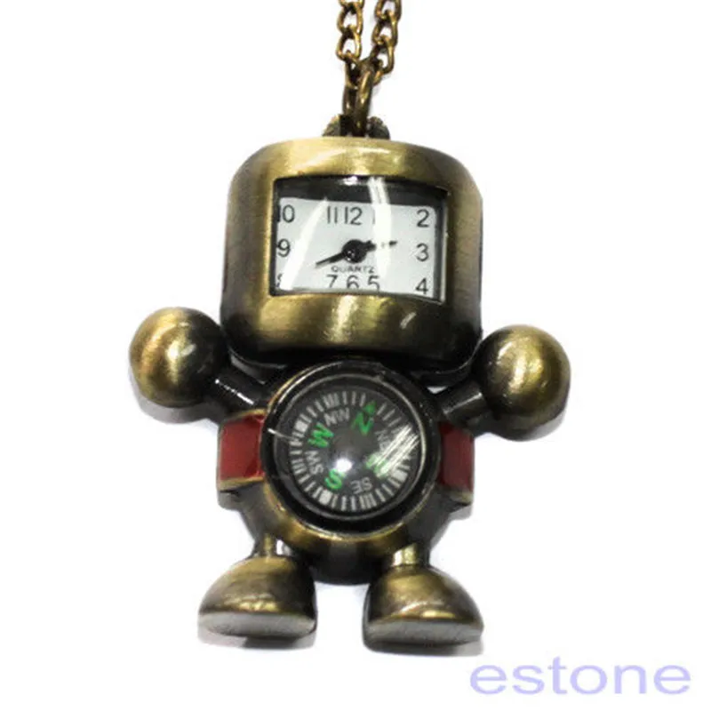 1 PC Hot Vintage Bronze Tone Robot Compass Pocket Chain Quartz Pendant Watch Necklace
1 PC Hot Vintage Bronze Tone Robot Compass Pocket Chain Quartz Pendant Watch Necklace