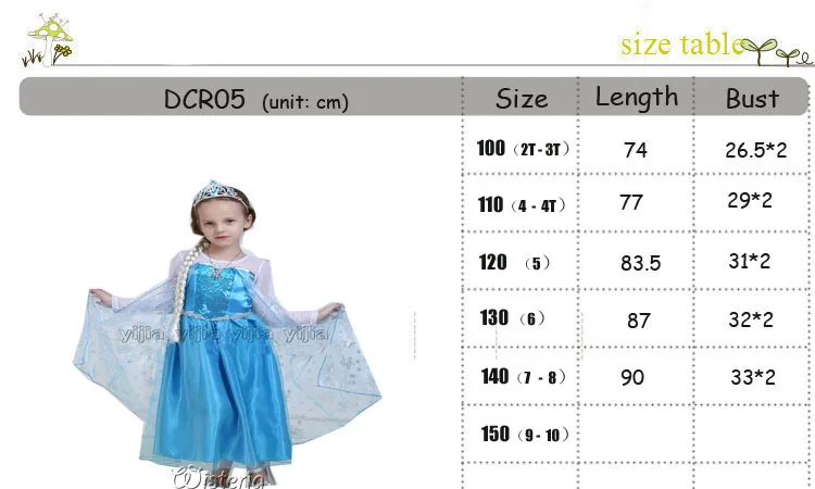 DCR05 SIZE