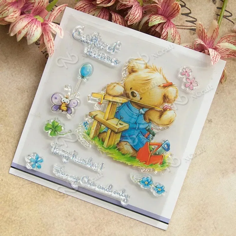 RONDEY bear/Carpenter Transparent Clear Silicone Stamps for DIY Scrapbooking/Card Making/Kids Crafts Fun Decoration Supplies
RONDEY bear/Carpenter Transparent Clear Silicone Stamps for DIY Scrapbooking/Card Making/Kids Crafts Fun Decoration Supplies
