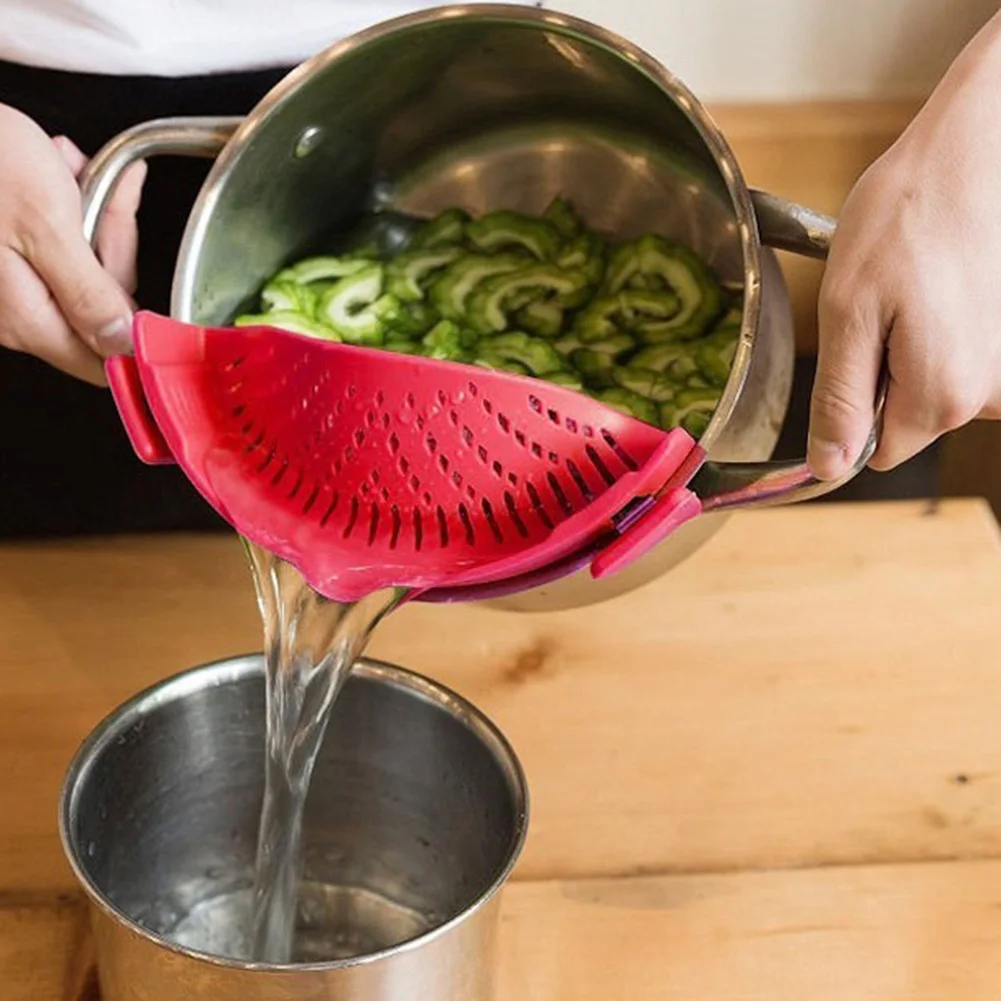 1pc Silicone Colanders Kitchen Clip On Pot Strainer Drainer For Draining Excess Liquid Univers Draining Pasta Vegetable Cookware
1pc Silicone Colanders Kitchen Clip On Pot Strainer Drainer For Draining Excess Liquid Univers Draining Pasta Vegetable Cookware
