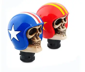 Universal Car Truck Rider Helmet Skull Head Stick Shift Knob Resin Manual Gear Shift Knobs Car Styling Decals 
Universal Car Truck Rider Helmet Skull Head Stick Shift Knob Resin Manual Gear Shift Knobs Car Styling Decals