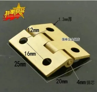 10pcs Pure Brass 1 inch Mini Cabinet Drawer Butt Hinge brass small hinge 4 small hole DIY hardware
10pcs Pure Brass 1 inch Mini Cabinet Drawer Butt Hinge brass small hinge 4 small hole DIY hardware