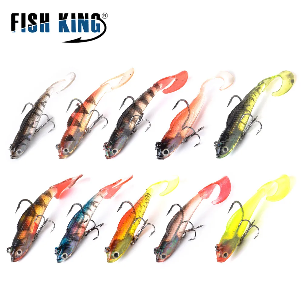 FISHKING 1PC 8/10CM Lure Soft Bait With 3D Eyes Treble Hooks lure stackle soft bait bass baits Treble Hooks Fishing Accessories
FISHKING 1PC 8/10CM Lure Soft Bait With 3D Eyes Treble Hooks lure stackle soft bait bass baits Treble Hooks Fishing Accessories