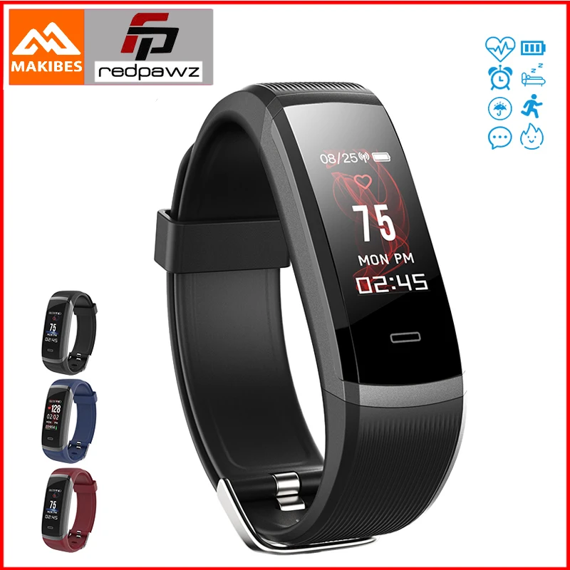 

Makibes HR3 Smart Wristband 0.96" TFT Color Screen Continuous Heart Rate Monitor Health Fitness Tracker Smart Band Call Reminder