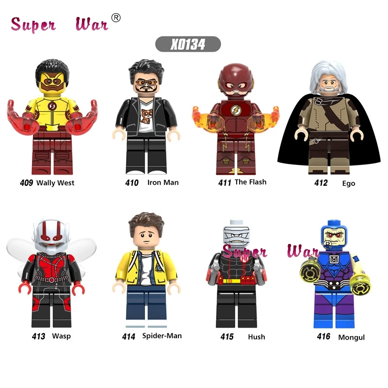 Single The Flash Wally west Iron Man Tony Stark Ego Wasp hush Mongul SpiderMan building blocks models bricks toys for children
Single The Flash Wally west Iron Man Tony Stark Ego Wasp hush Mongul SpiderMan building blocks models bricks toys for children