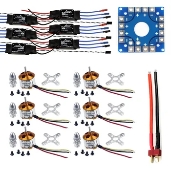F04997-A Assembled Kit 30A ESC + 1000KV Motor + KK ESC Connection Board Connectors Dean T Plug Wire for 6-Axle Drone Hexacopter
F04997-A Assembled Kit 30A ESC + 1000KV Motor + KK ESC Connection Board Connectors Dean T Plug Wire for 6-Axle Drone Hexacopter