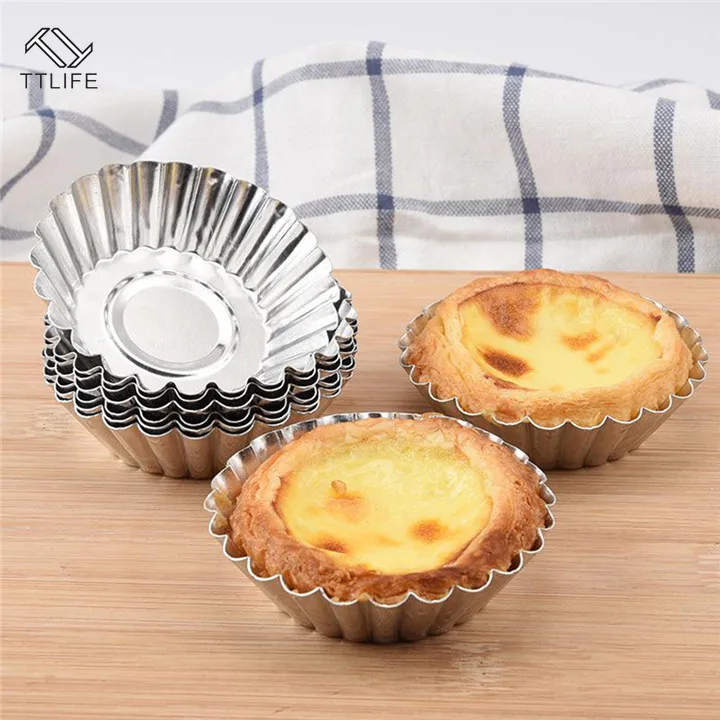TTLIFE 50pcs/set Egg Tart Aluminum Cupcake Cake Cookie Mold Tin Baking Tool Bakware Cups Mold Cookie Pudding Mould Baking Tools
TTLIFE 50pcs/set Egg Tart Aluminum Cupcake Cake Cookie Mold Tin Baking Tool Bakware Cups Mold Cookie Pudding Mould Baking Tools