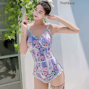 swimsuit female vintage broken flowers hanging belt show thin hot spring swimwear
swimsuit female vintage broken flowers hanging belt show thin hot spring swimwear