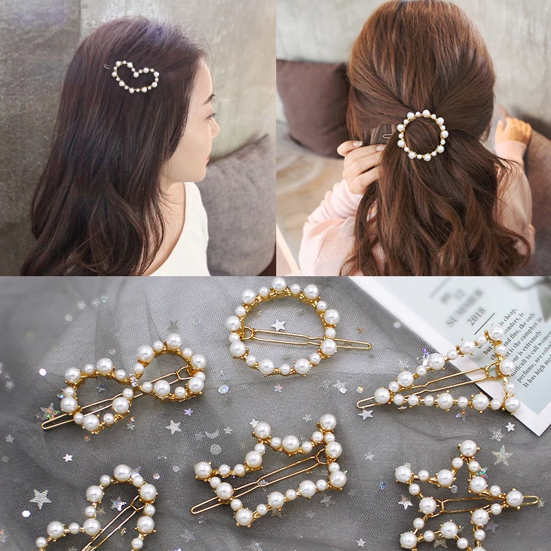 1 PC New Fashion Women Girls Pearl Hairpins Girls Star Heart Hair Clip Delicate Hair Pin Hair Decorations Jewelry Accessories
1 PC New Fashion Women Girls Pearl Hairpins Girls Star Heart Hair Clip Delicate Hair Pin Hair Decorations Jewelry Accessories