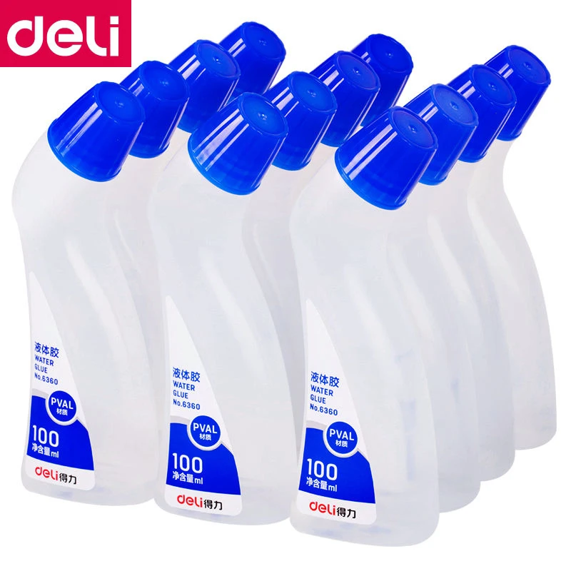 12PCS/BOX Wholesale Deli 6360 elbow water glue 100ml x12 liquid glue angle head office home school business water glue
12PCS/BOX Wholesale Deli 6360 elbow water glue 100ml x12 liquid glue angle head office home school business water glue